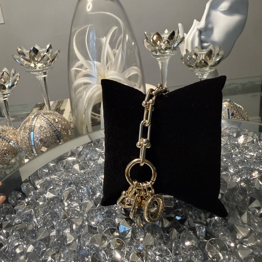 Celestial Charm Bracelet | Mixed Metal Statement Bracelet | Gold & Silver